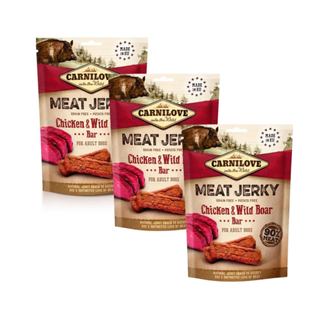 Carnilove Jerky - friandises poulet et gibier pour chien