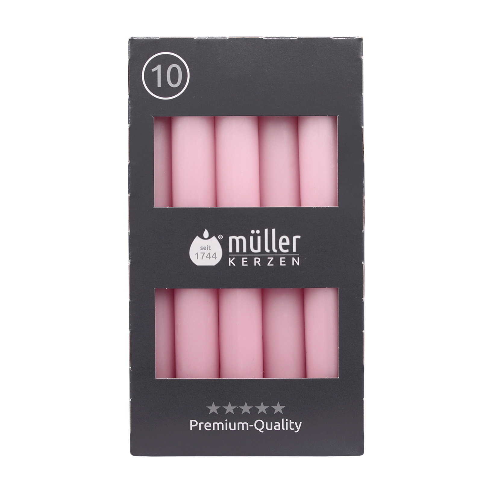 Tafelkerzen 10er-Pack - rosa