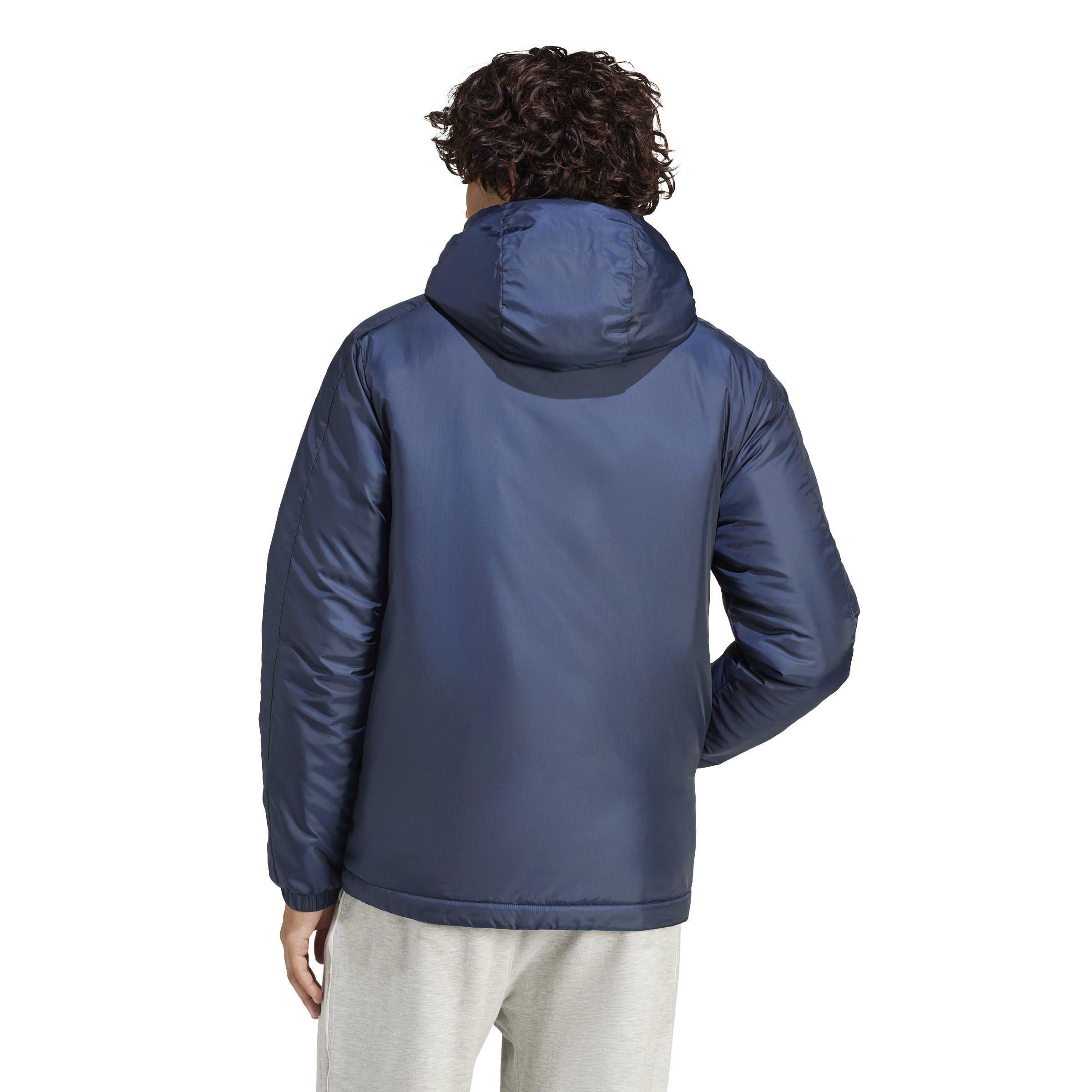 adidas 3 Stripe Essential Hooded Jacket Mens