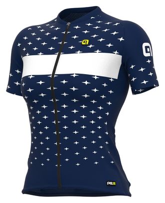 Maillot Manches Courtes Femme Alé Stars Navy Bleu/Blanc