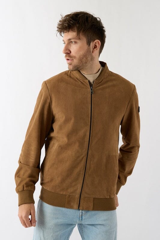 Donders leren heren jas 52439 light camel
