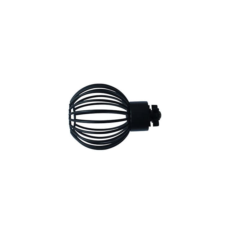 Embout barre à rideaux cage noir mat Araxos GoodHome L.7,3 x Ø9.8 cm
