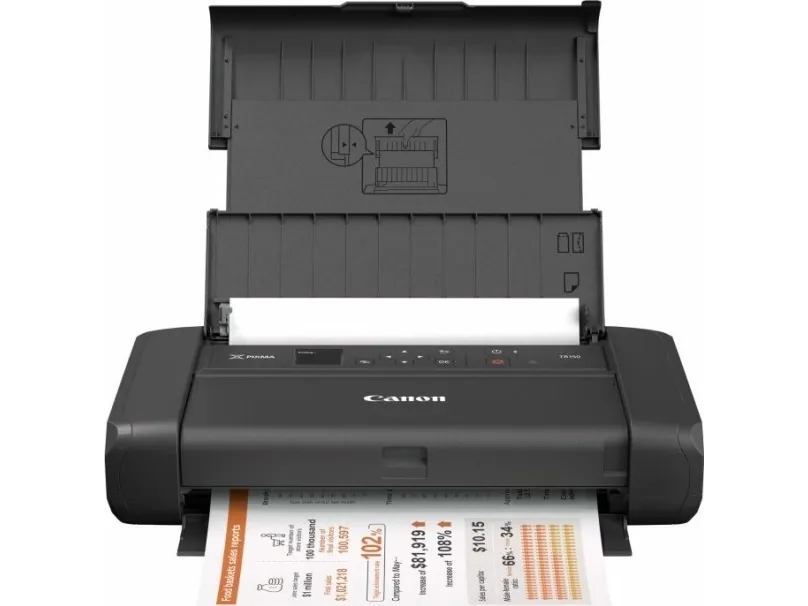 Canon PIXMA TR150 - Printer - farve - blækprinter - A4/Legal - op til 9 ipm (mono) / op til 5.5 ipm (farve) - kapacitet: 50 ark - USB 2.0, Wi-Fi(n) - Uden Batteri