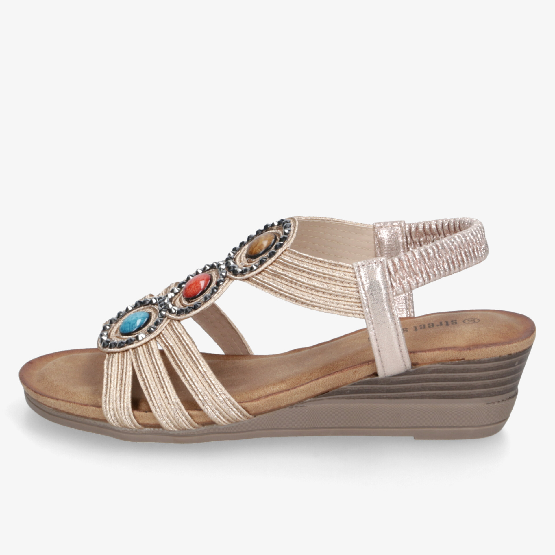 street shoes Damen Keilsandalen gold