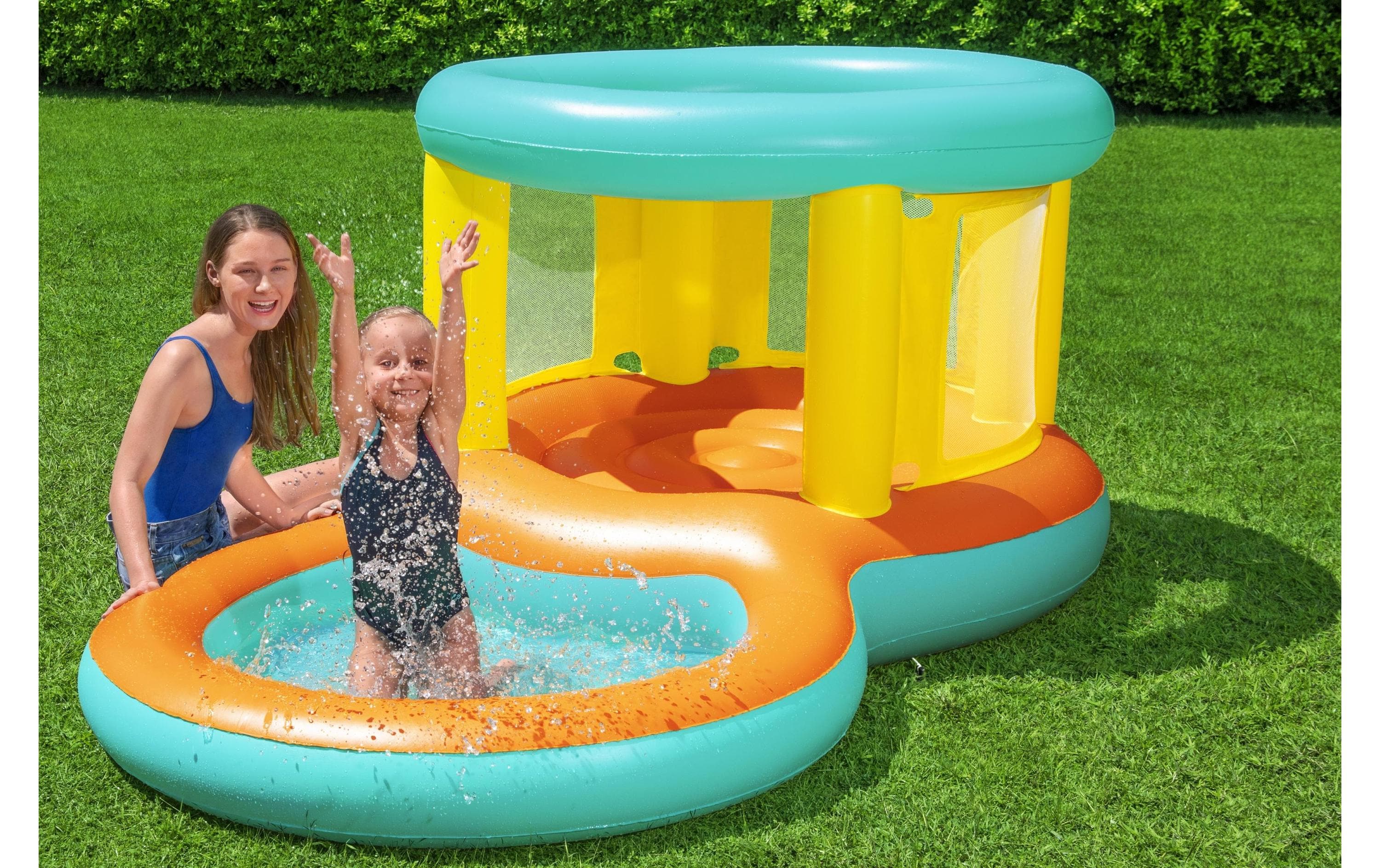 Planschbecken Jumptopia Bouncer & Play 239 x 142 x 102 cmAufblasbare Hüpfburg und Planschbecken