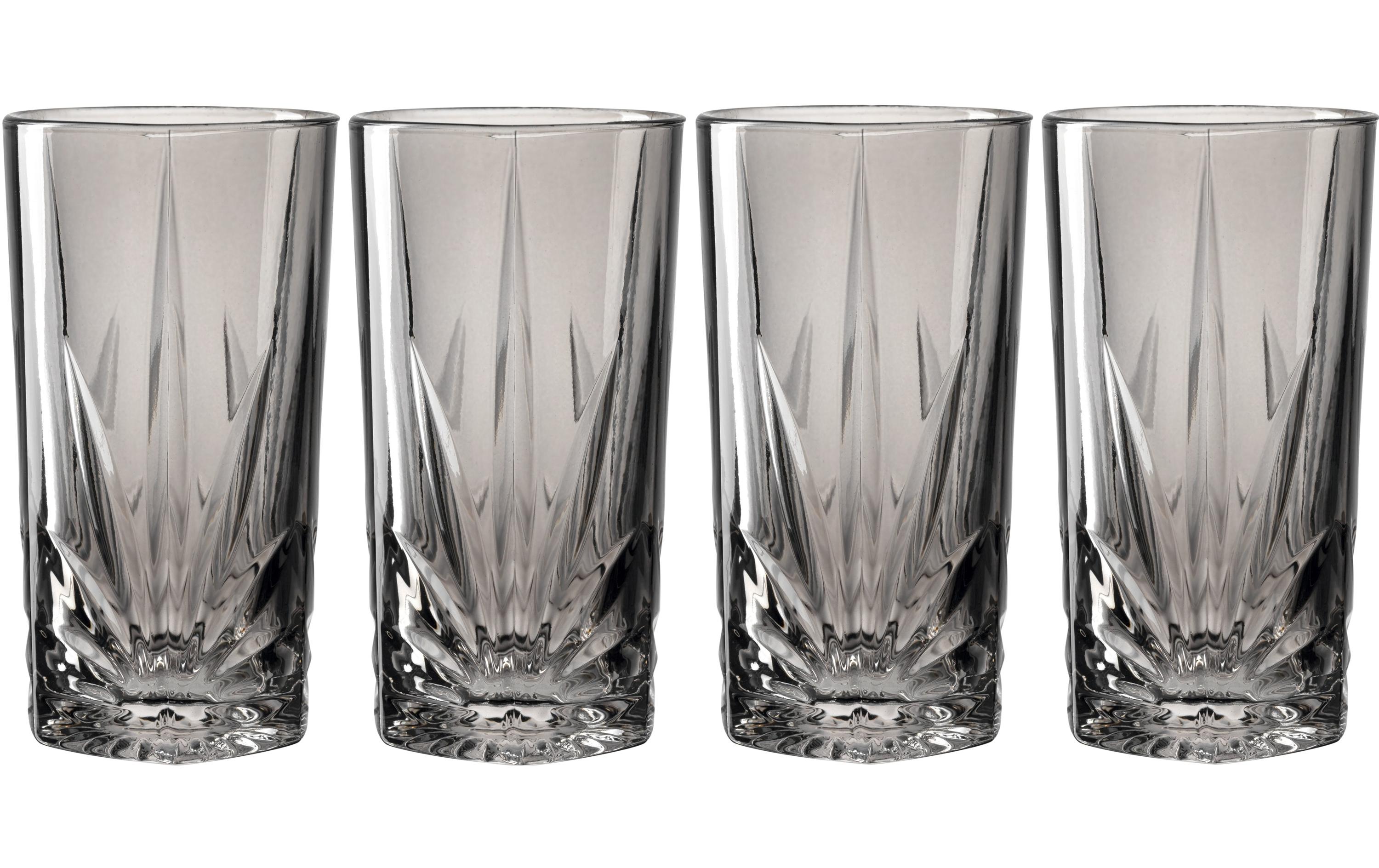 Longdrinkglas Capri 530 ml, 4 Stück, GrauLongdrinkgläser Set