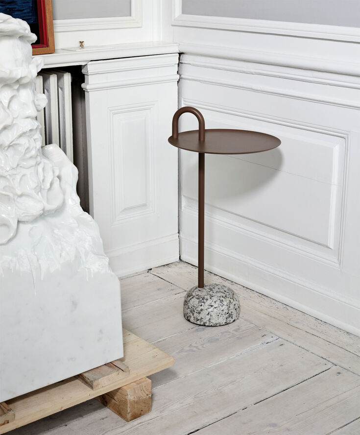Hay Bowler Granite base-Ø36 x H70,5-Pal Pale brown