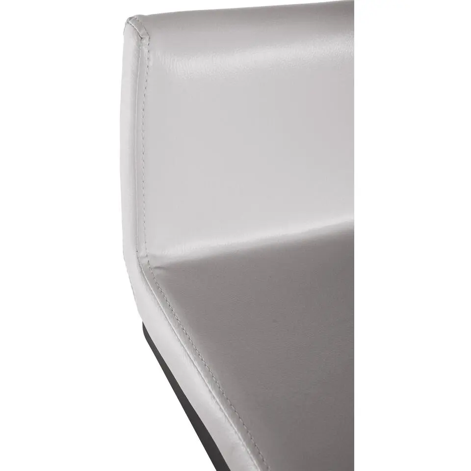 CLP Barkruk Newport zwart Frame - Kunstleer - wit