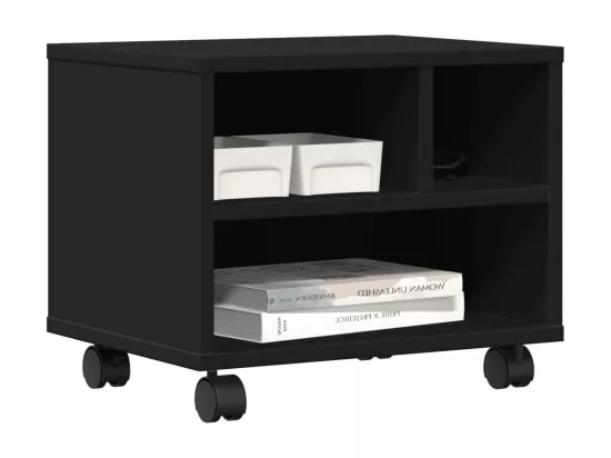 Support d'imprimante avec roulettes noir 41x32x34,5 cm