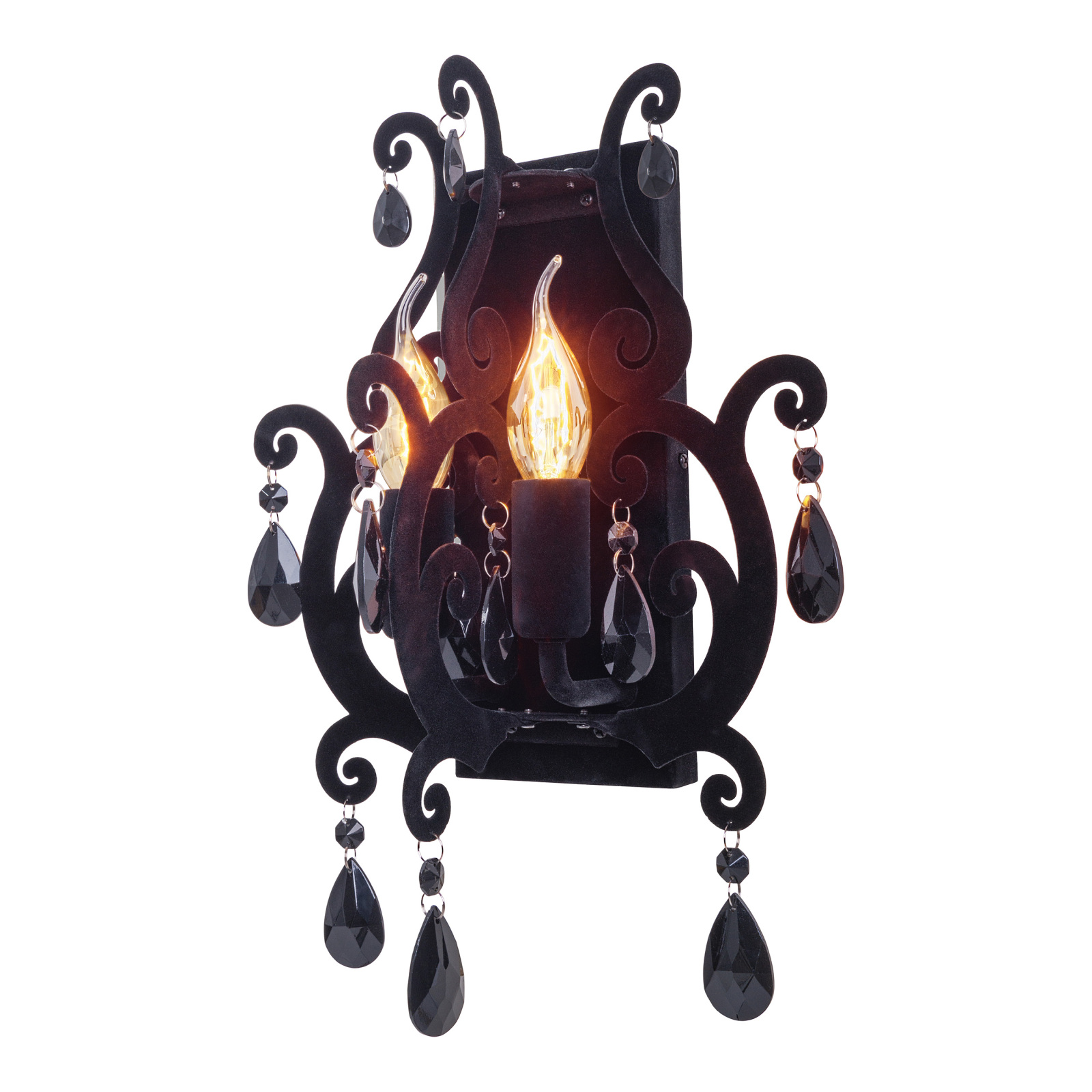 Wandleuchte BLACK VELVET - schwarz - 2-flammig