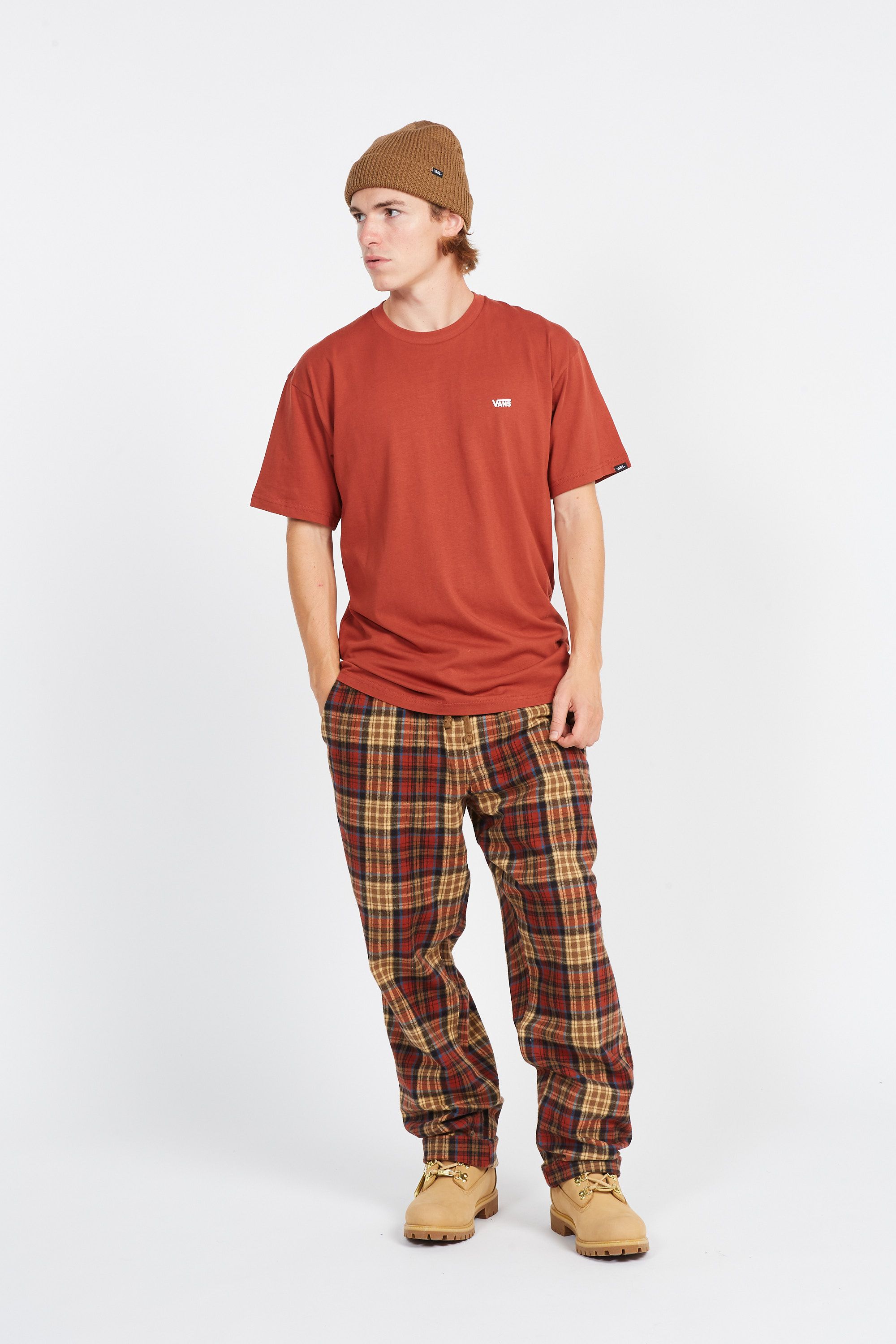 VANS T-shirt  MN LEFT CHEST LOGO T BURNT HENNA Orange