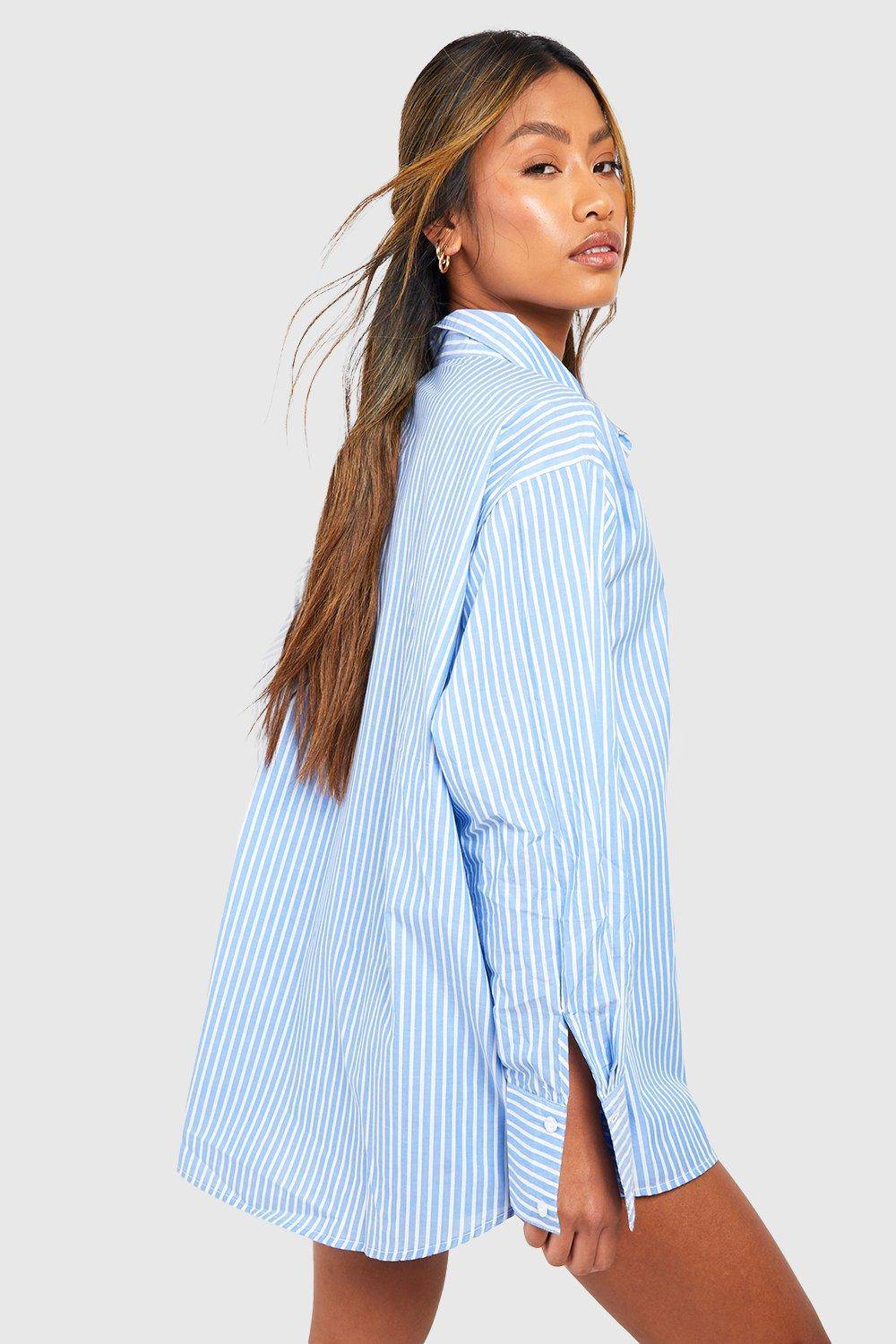 boohoo Short pyjama en coton à fines rayures