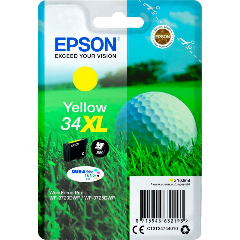 Epson 34XL cartouche haute capacité couleurs pour imprimante jet d'encre