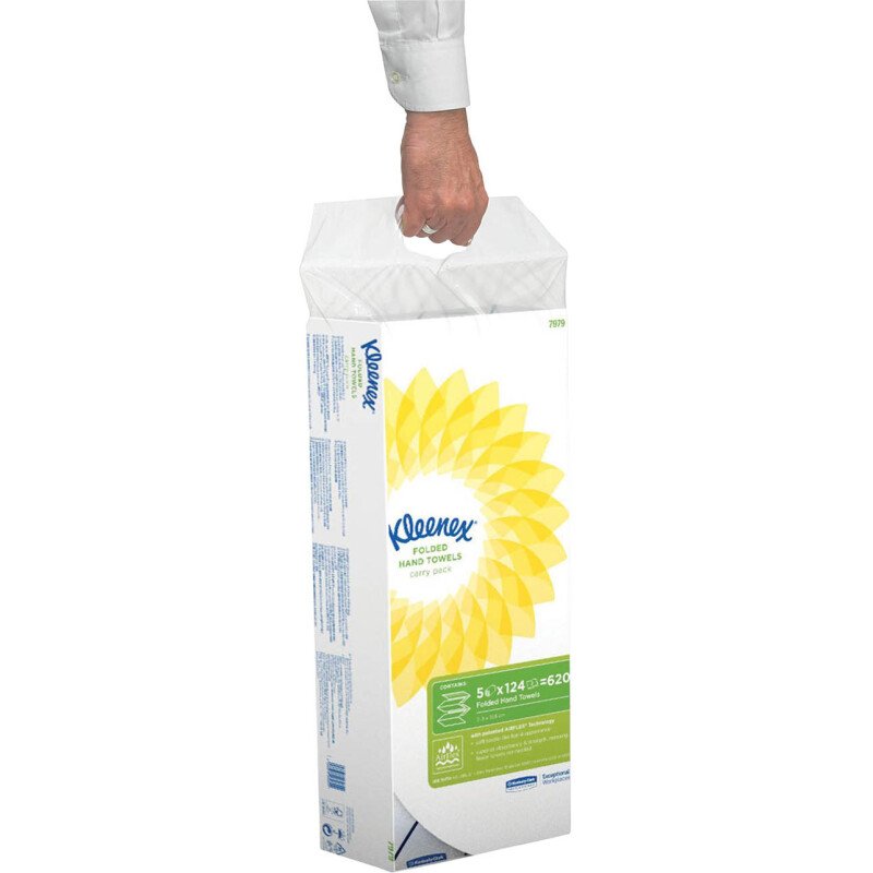 Papier essuie-mains pliage enchevêtré Kleenex Airflex Ultra – Blister de 620