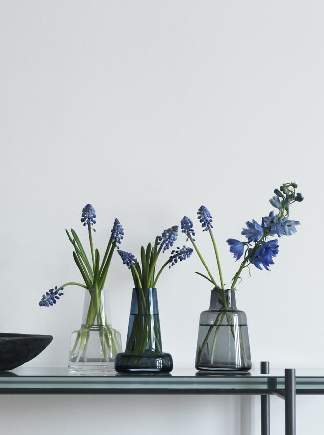 Holmegaard Flora Vase kort hals smoke H12 Smoke