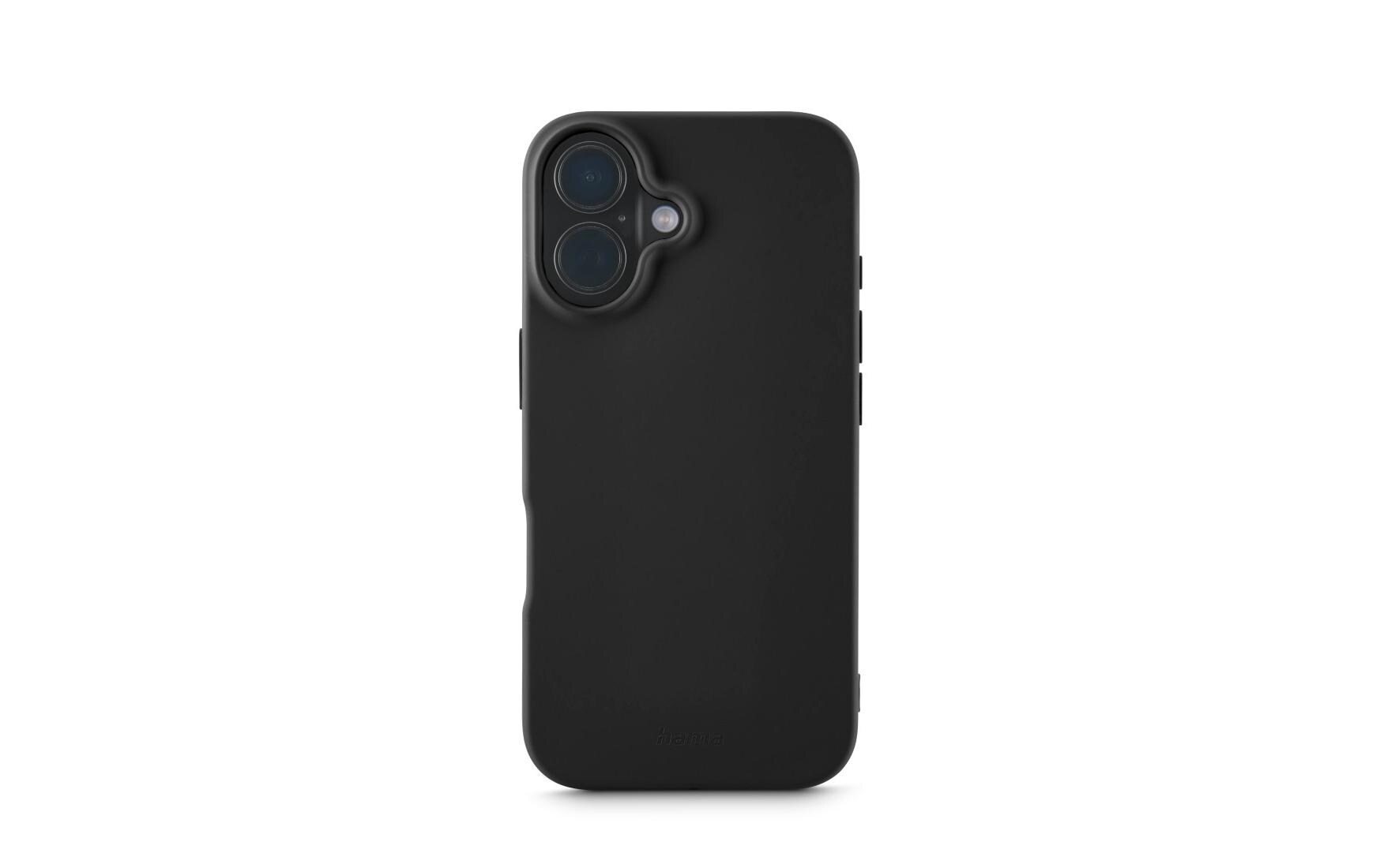 Back Cover Fantastic Feel Schwarz für iPhone 16 PlusHama Fantastic Feel Handy-Schutzhülle 17 cm (6.7