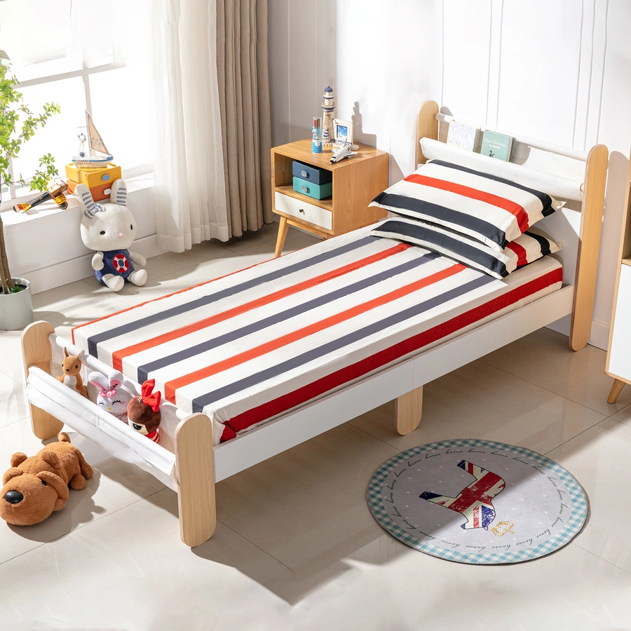HOMCOM Kinderbett mit Kinderfreundlichem Design bunt