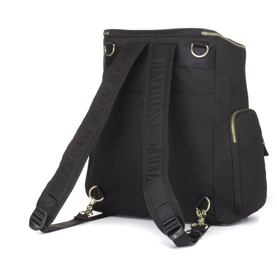 storksak Wickelrucksack Alyssa Black-Gold