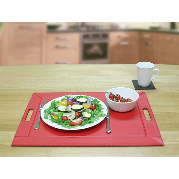 Plateau bicolore réversible noir et rouge 45 cm FreeForm