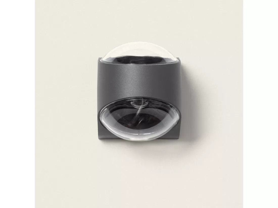 Applique Murale Extérieure LED 12W Aluminium Éclairage Double Face Adelfa Gris foncé