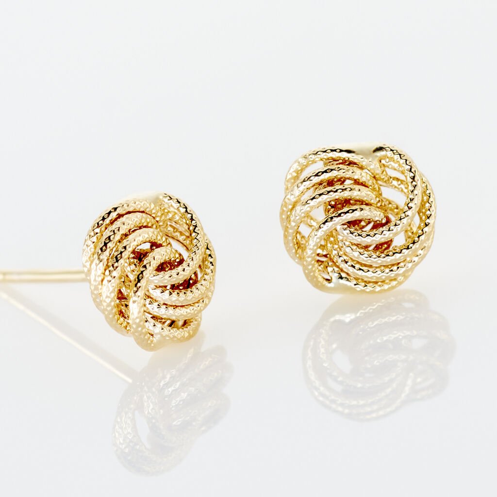 Boucles D'oreilles Puces Ilhame Nid Or Jaune