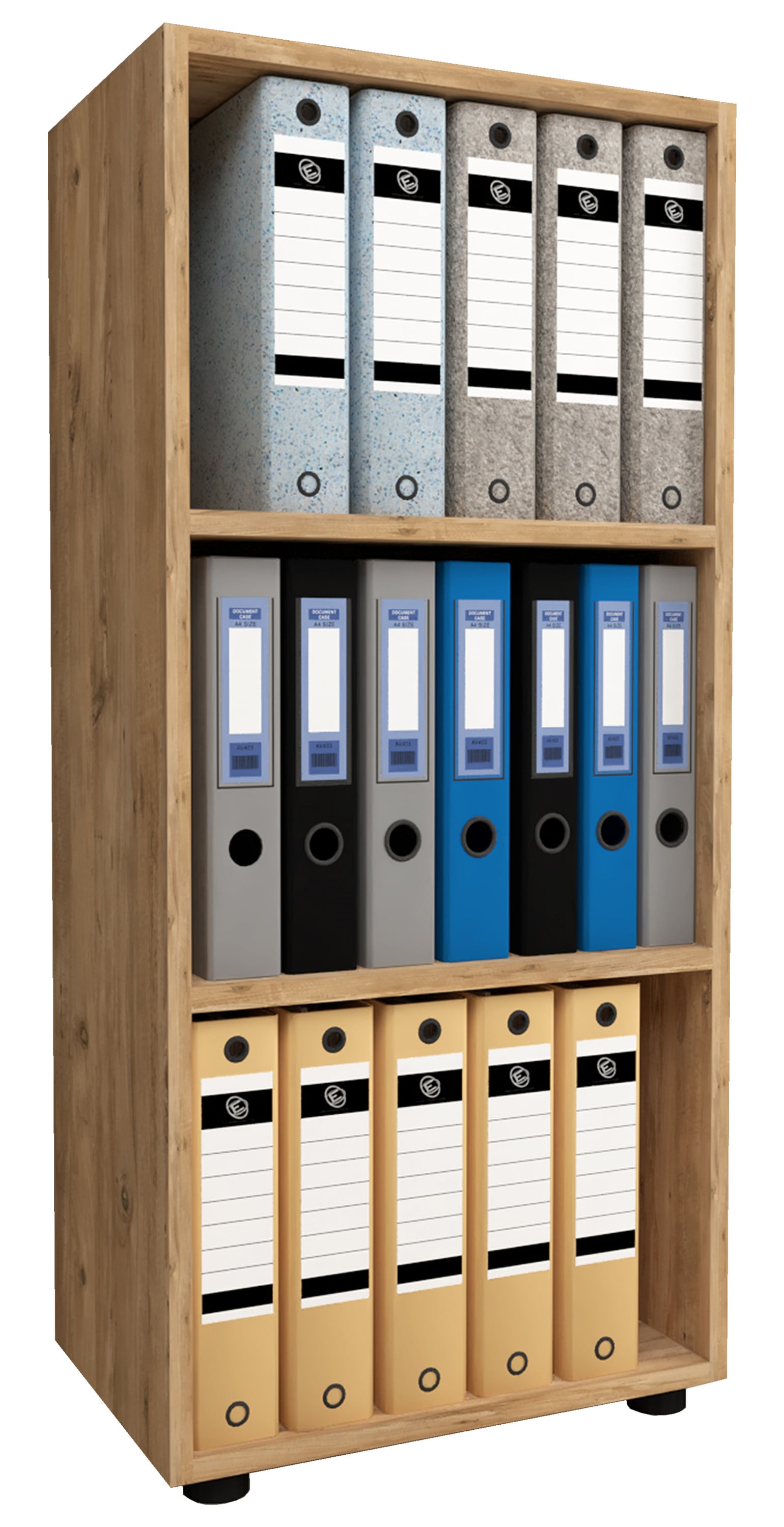 VCM Holz Büro Stand Regal Bücher Ordner Aktenregal Ordnerregal Bücherregal Ulas 3f