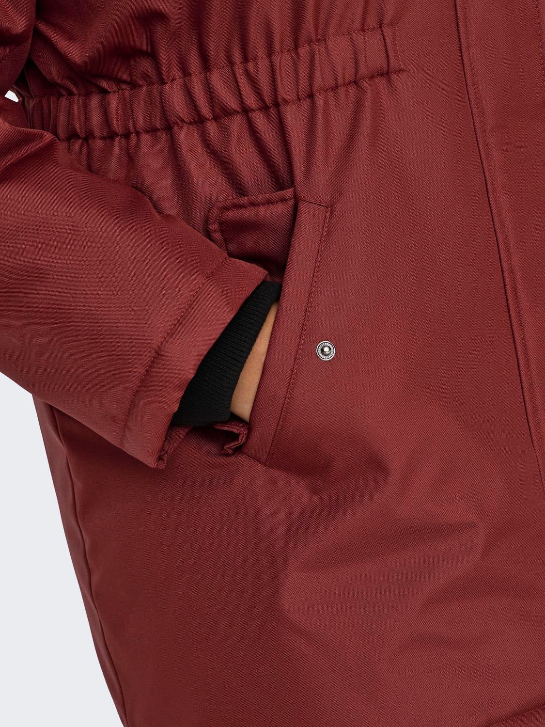 CARMIE Langer Parka Fired Brick