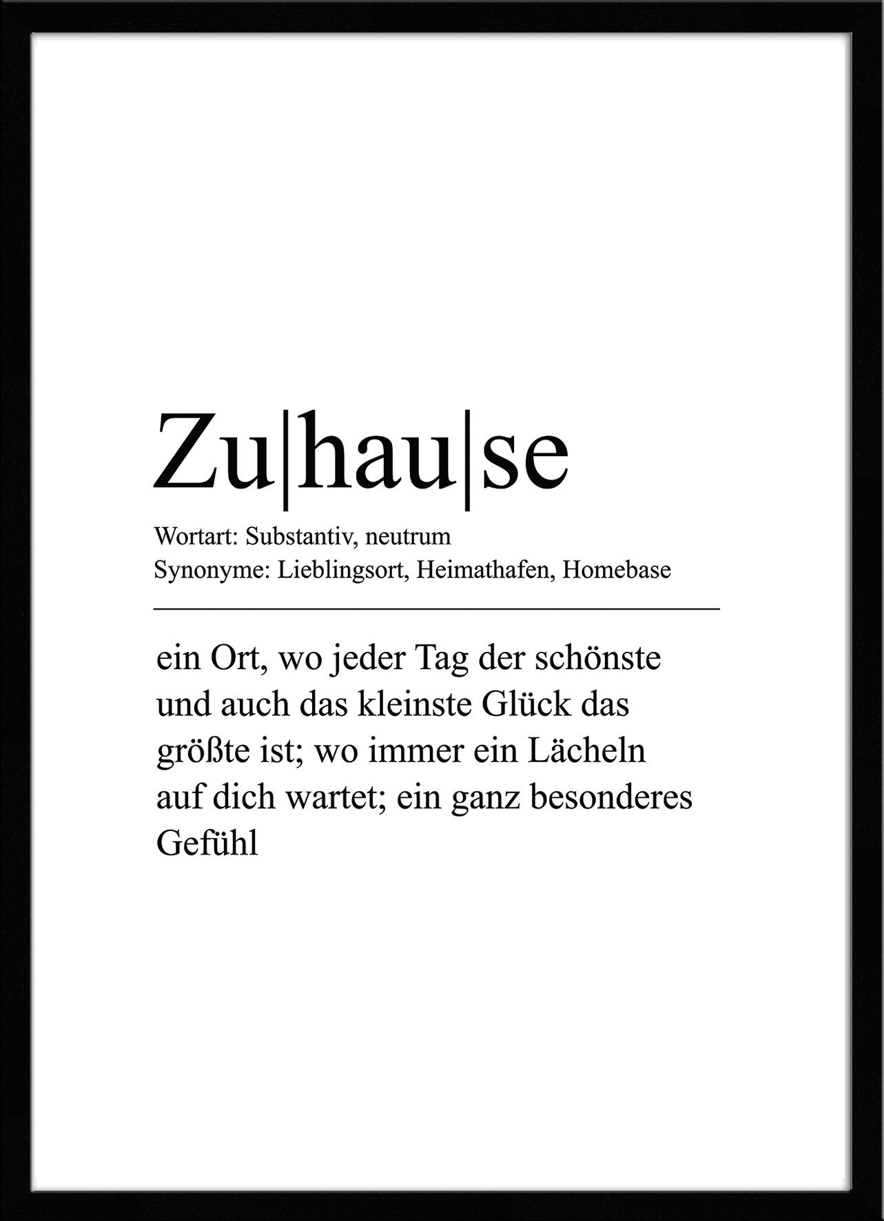Gerahmtes-Bild ZUHAUSE