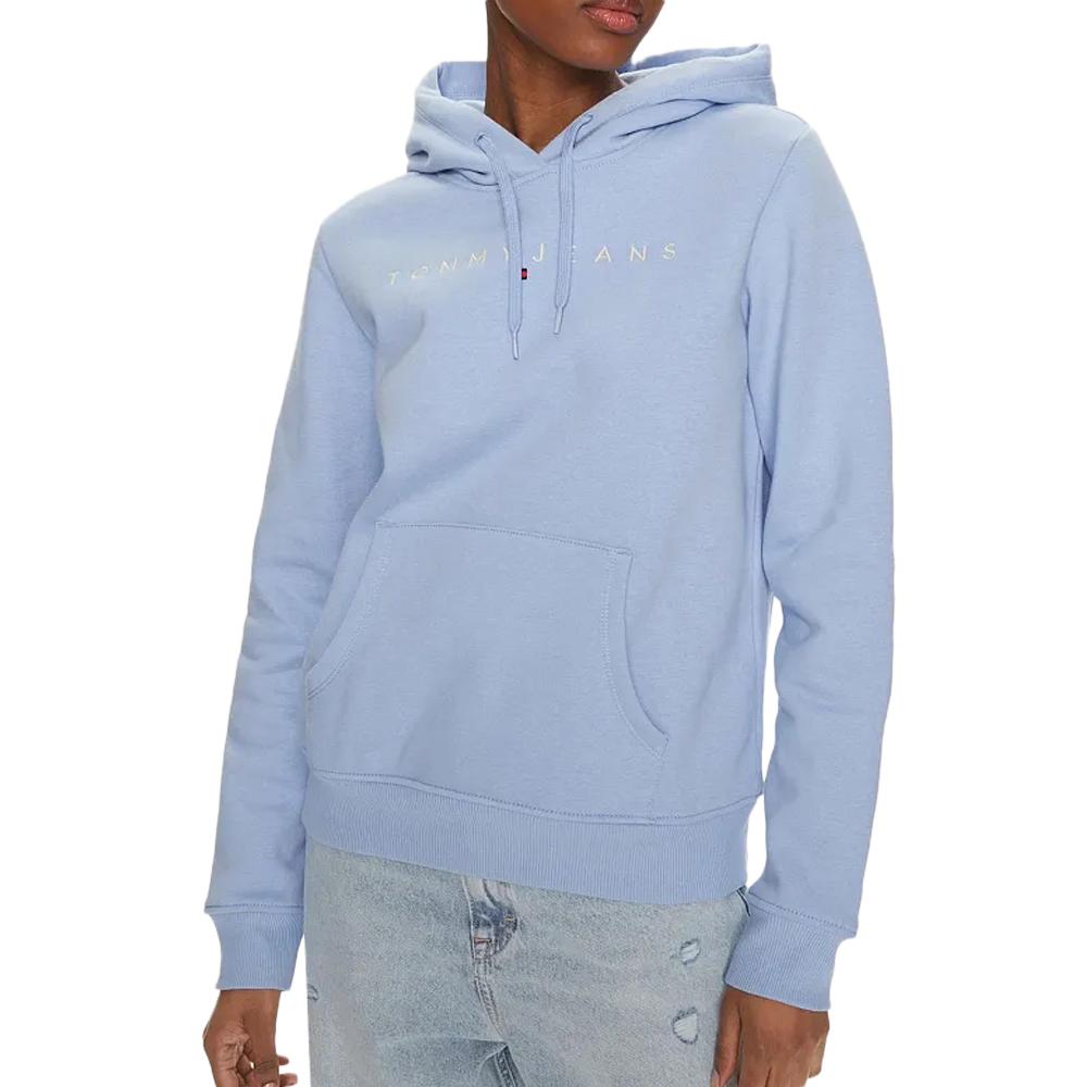 Tommy Hilfiger Sweat à Capuche Bleu Femme Tommy Hilfiger Linear