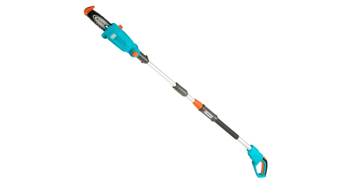 GARDENAAccu telescopische snoeizaag TCS 20/18 P4A solo stoksnoeizaag  (Turquoise/grijs, 14770-55, Accu niet inbegrepen)