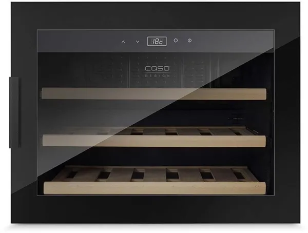 Caso WineSafe 18 EB Black, Vin køleboks, Indbygget, 18 flaske(r), 60 W, A, Sort