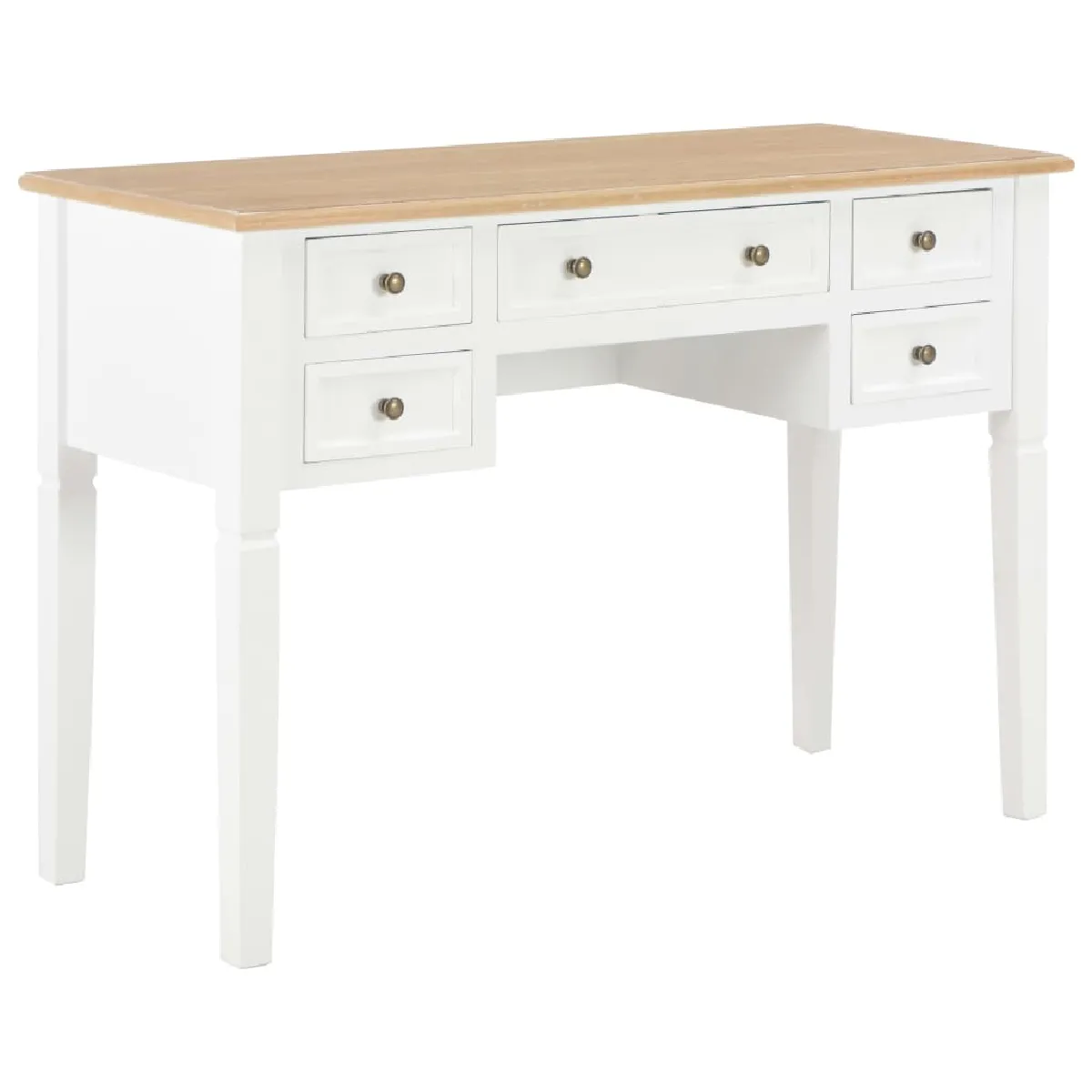 VidaXL Bureau Blanc ((109,5 x 45 x 77,5 cm))