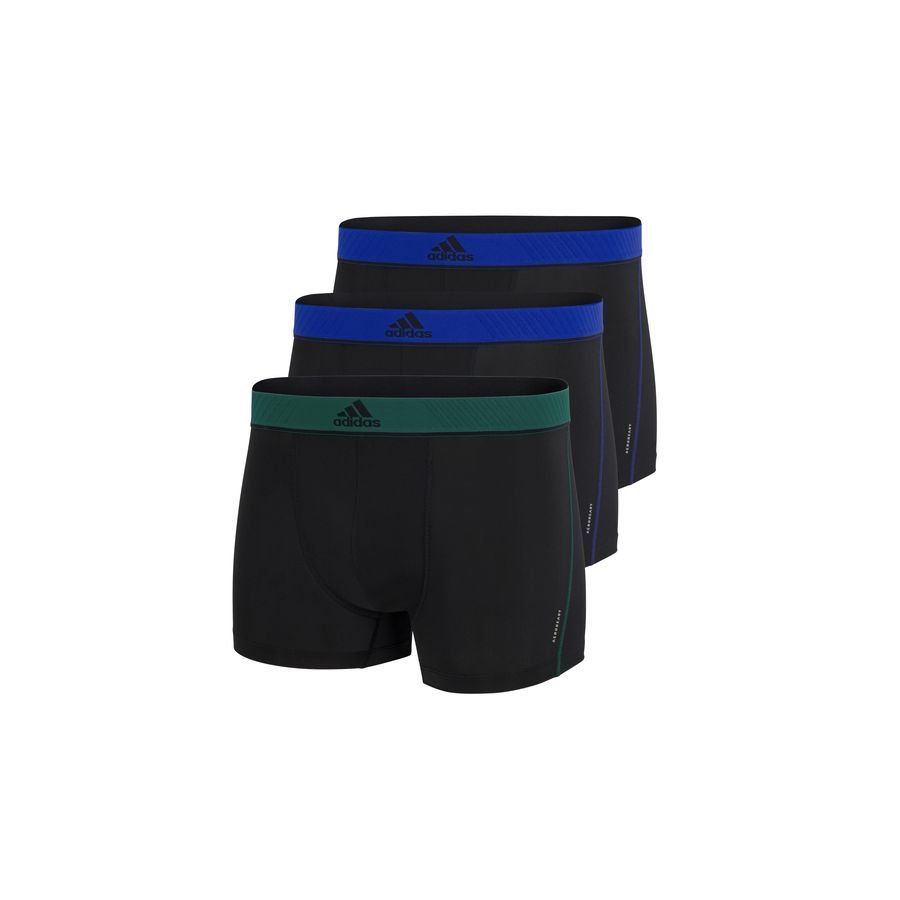 adidas Boxers Active Micro Flex Eco Pack de 3 - Noir/Vert/Bleu