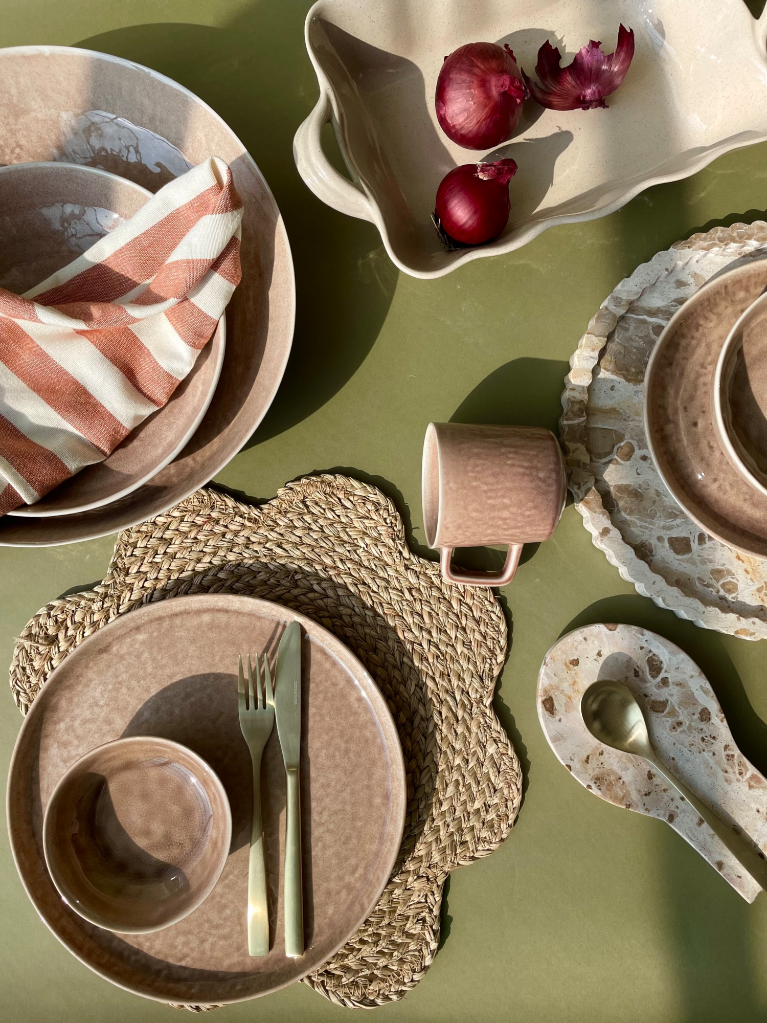 Dinerbord Celia smoke rose Ø26,6 cm - set van 4