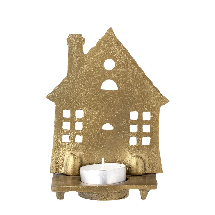 Bloomingville - Crista Teelichthalter, L 9 x H 17 cm, gold