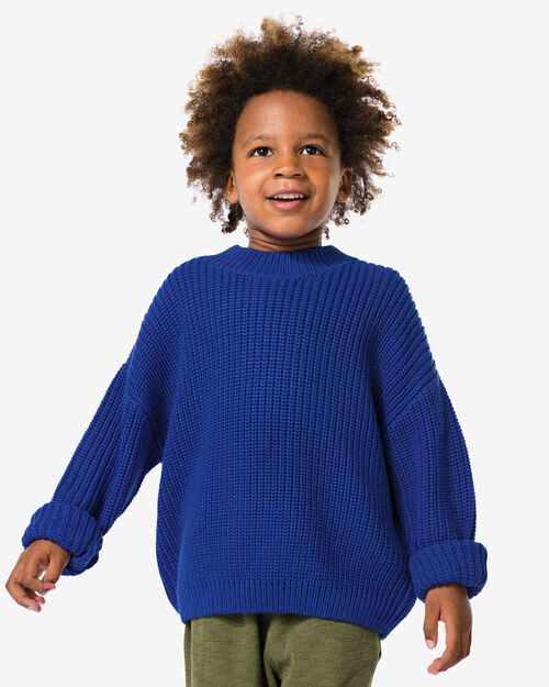 pull enfant en maille bleu