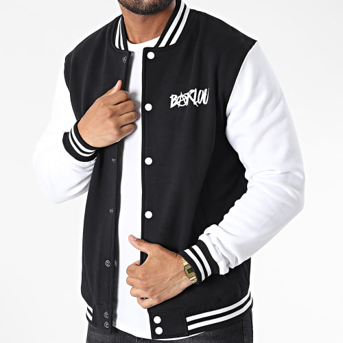 Veste Teddy Barlou Noir Blanc