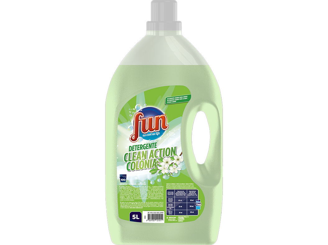 DETERGENTE ROUPA MÁQUINA LIQUÍDO FUN CLEAN ACTION COLÓNIA 100D