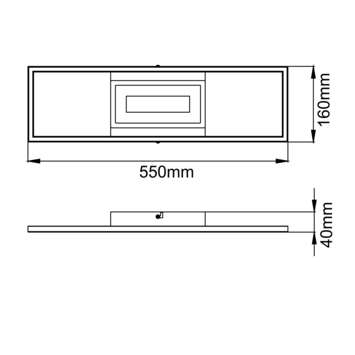 Brilliant plafondlamp Besson 24W 2900lm zwart