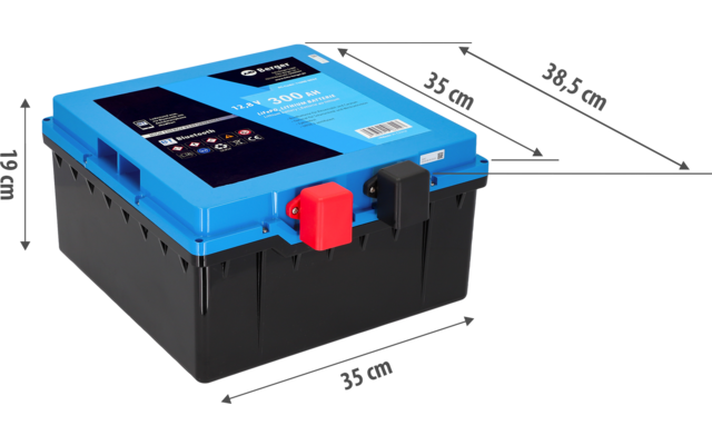 Berger LiFePO4 Lithium Untersitz Batterie Pro 300 Ah 12V mit Bluetooth & Heizung