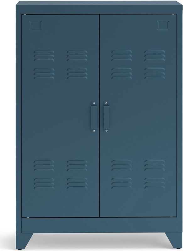 Hiba - Lage Kast - Pruisisch Blauw - Metaal - 2 Deuren