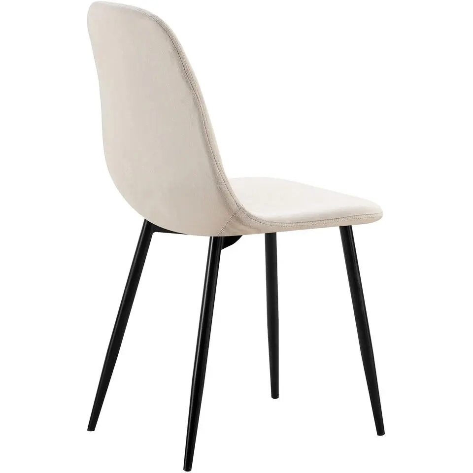 CLP Eetkamerstoel Baxter zwart Frame - Metaal - grijs