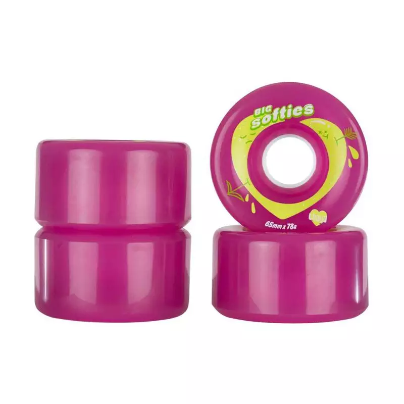Roues roller CHAYA Big Softies Clear Pink 65mm*37mm/78a (pack de 4)