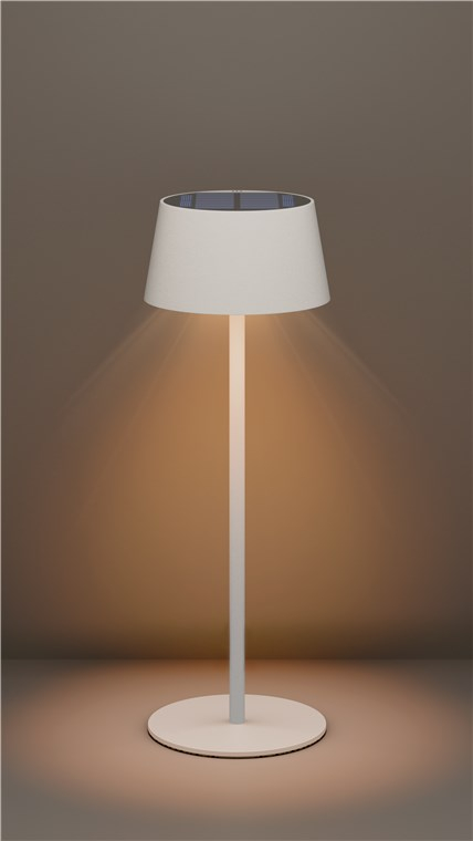LED Solar Tischleuchte Outdoor Deko Garten Lampe Kabellose Beleuchtung mit Touch Steuerung IP44 (73929) - Weiss / Warmweiss