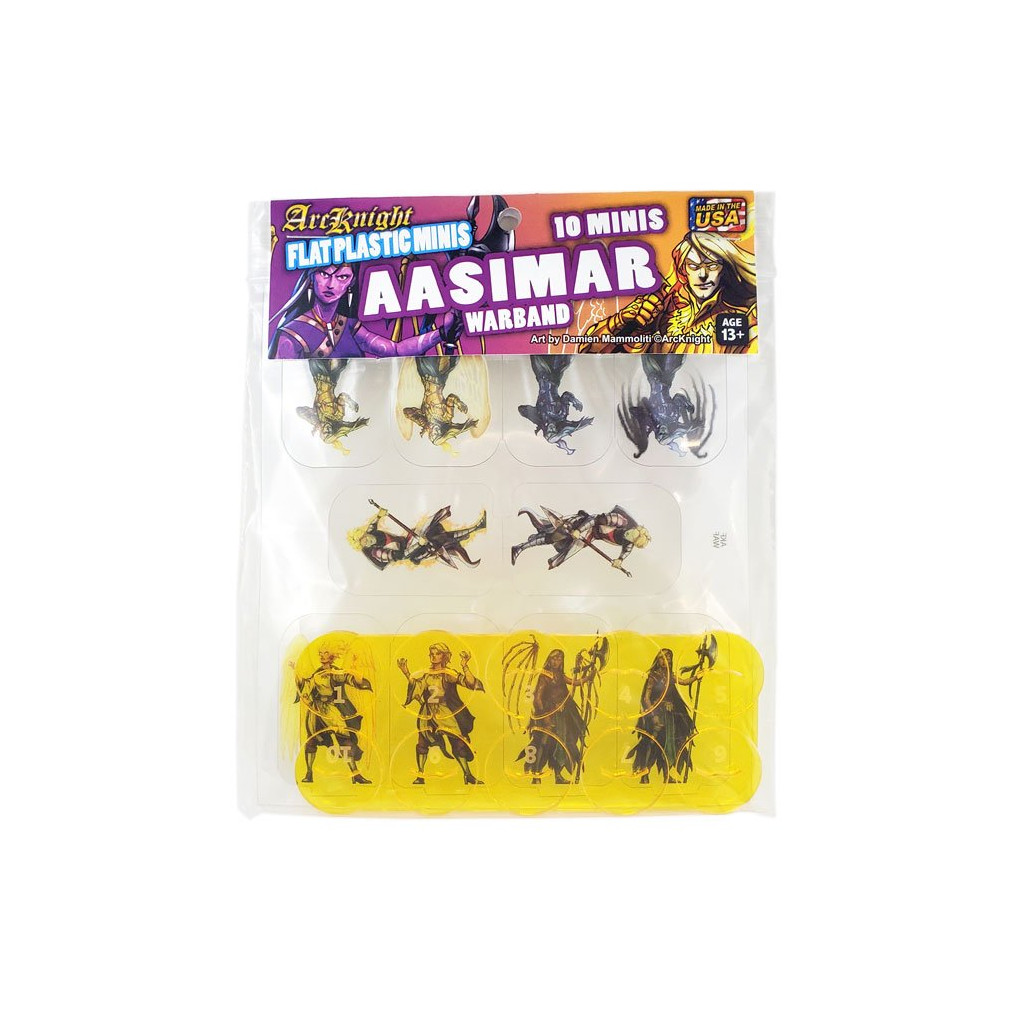 Flat Plastic Miniatures - Aasimar Forms ok Power - 10pc