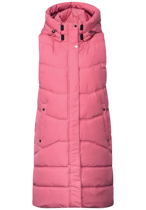 Lange Steppweste - light peony pink