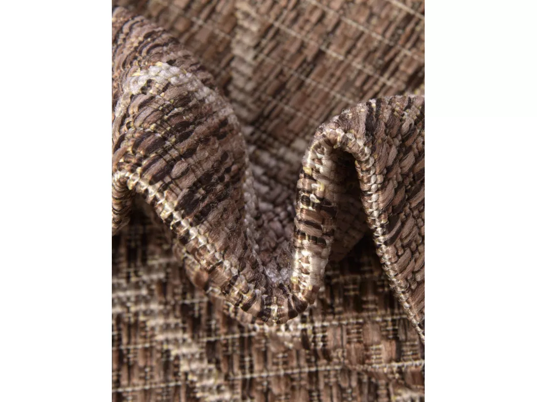 Tapis d'Extérieur - 122x122 - Marron - Tulum Geometrical