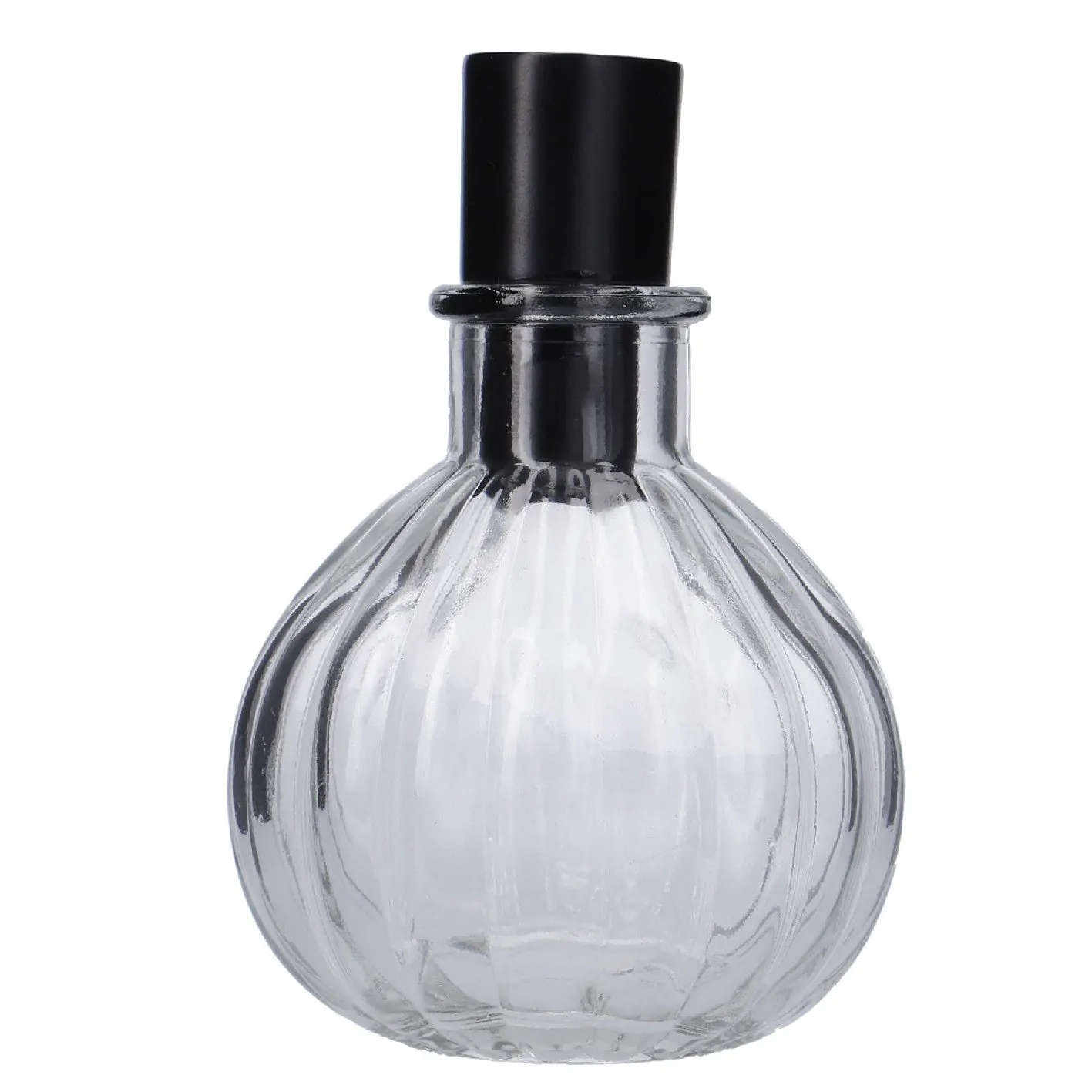Kerzenständer Rillenvase, bauchig/groß
