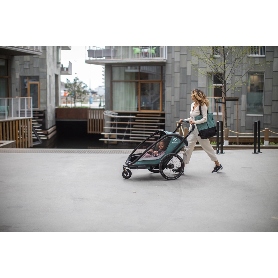 hamax Kinderfahrradanhänger Cocoon ONE Einsitzer greenblack