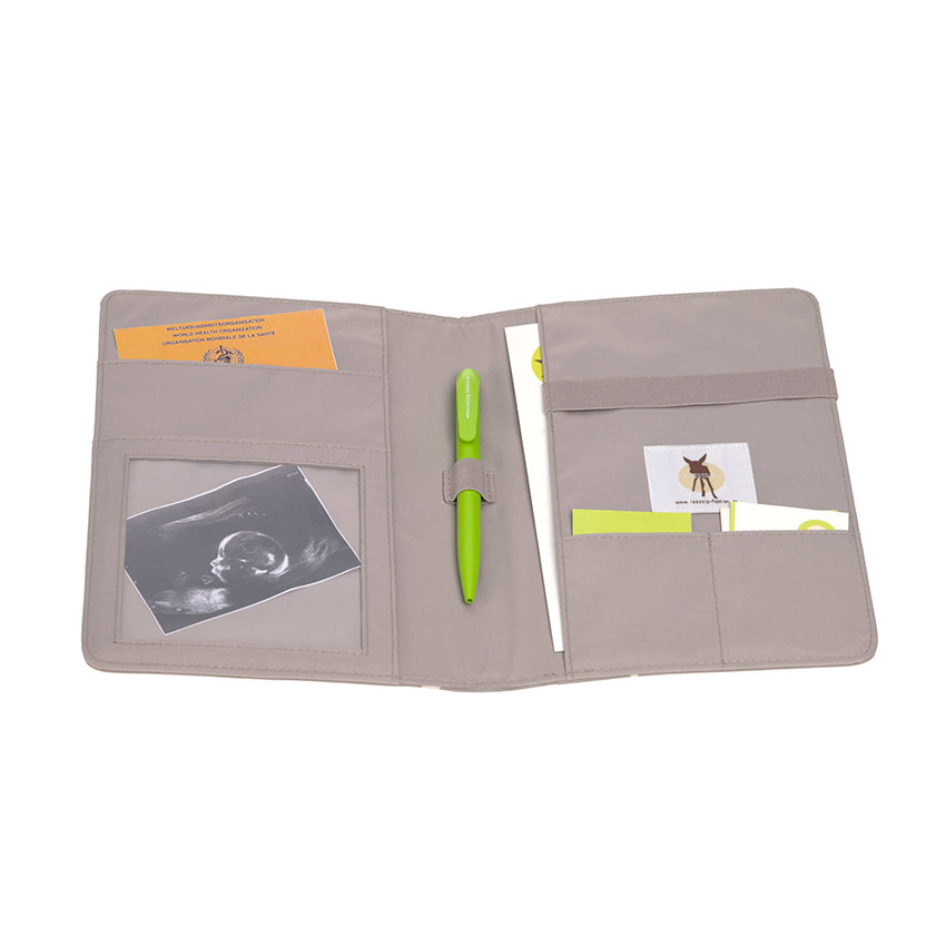 Housse de carnet de santé Blocks - Taupe